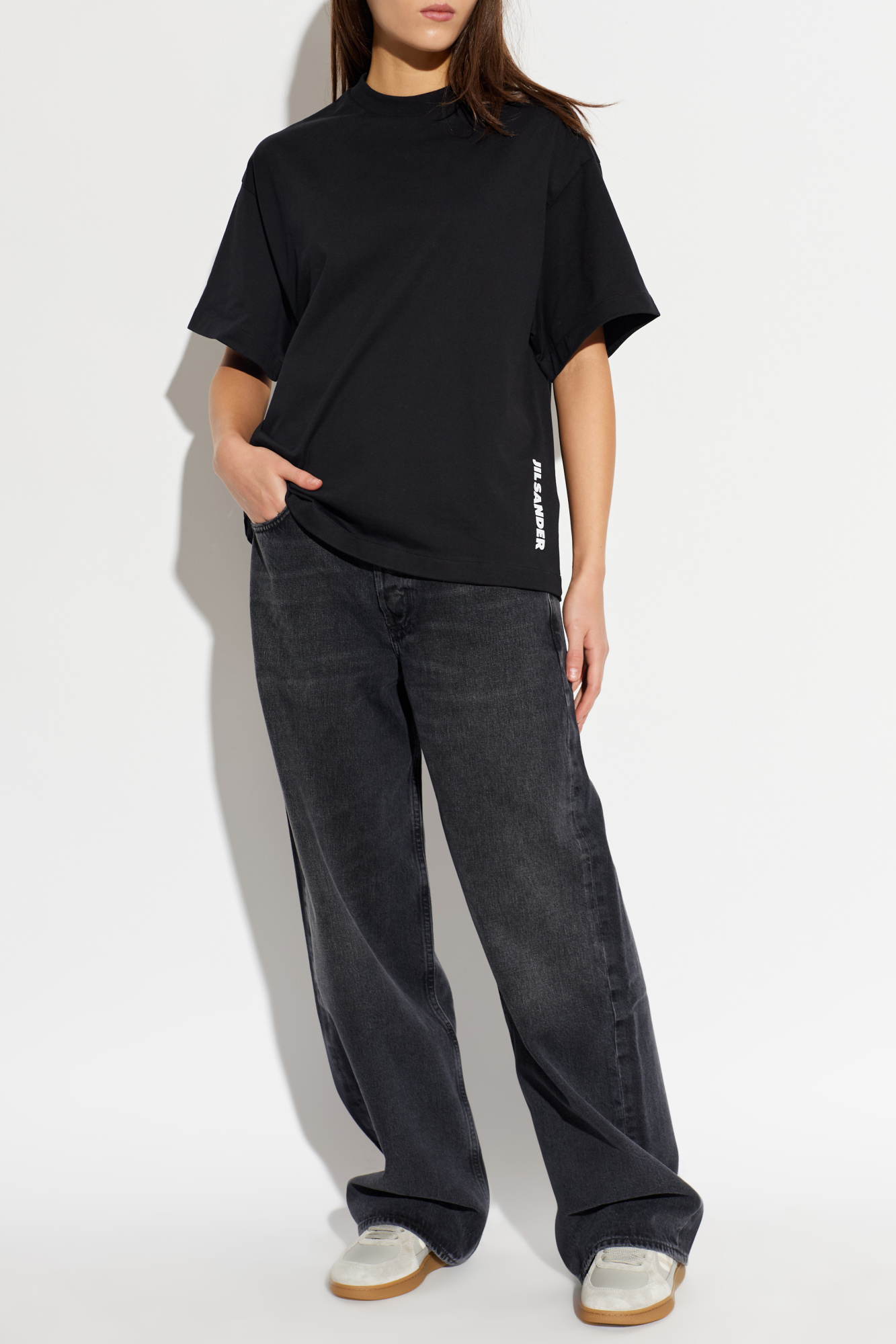 Black T-shirt with printed logo JIL SANDER - Vitkac Canada